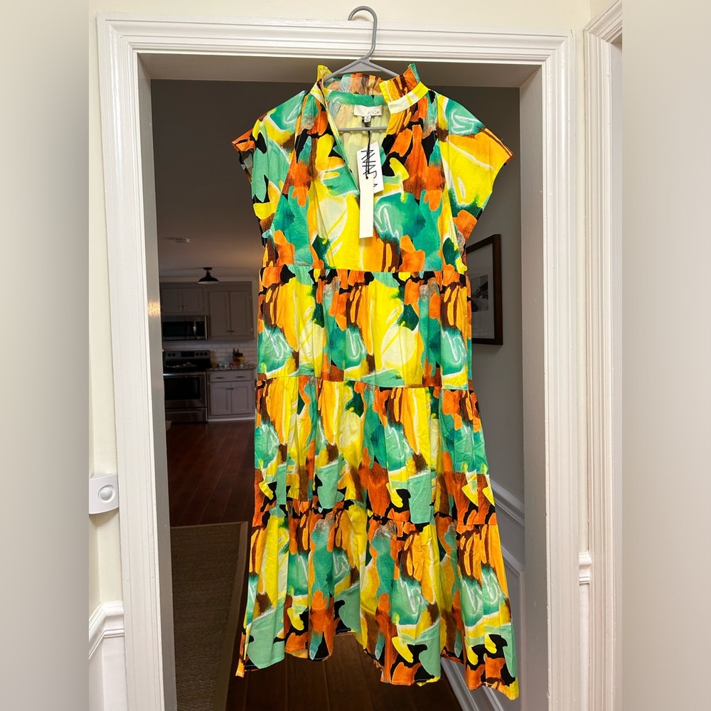 Bright floral dress